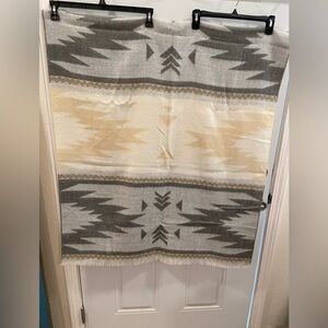 Aqua reversible shawl/wrap